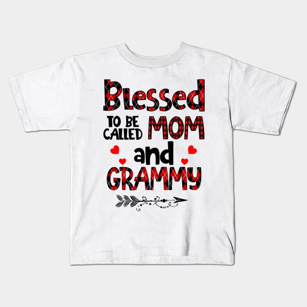 Blessed To be called Mom and grammy Kids T-Shirt by Barnard